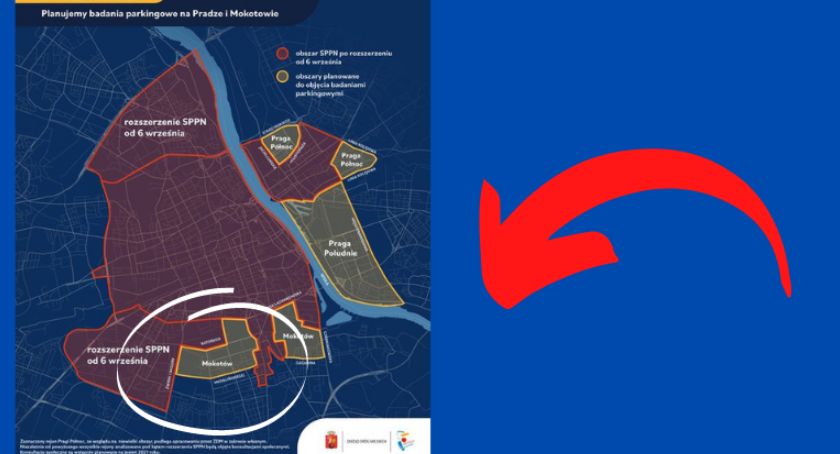 Mapa dzielnic warszawskich, na których ZDM planuje dodać SPPN