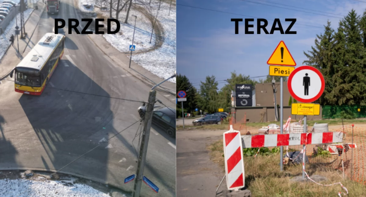 Ulice, Powstanie rondo Mokotowie - zdjęcie, fotografia