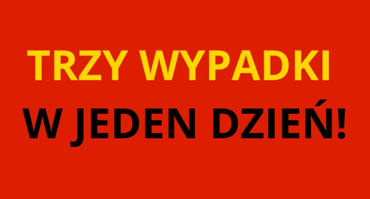 Wypadki, wypadki jeden dzień Pechowa seria Mokotowie - zdjęcie, fotografia