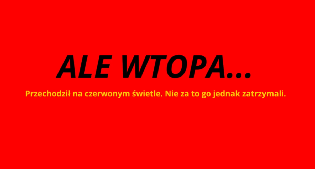 Działania Służb, Przechodził czerwonym Interwencja Mokotowie! - zdjęcie, fotografia