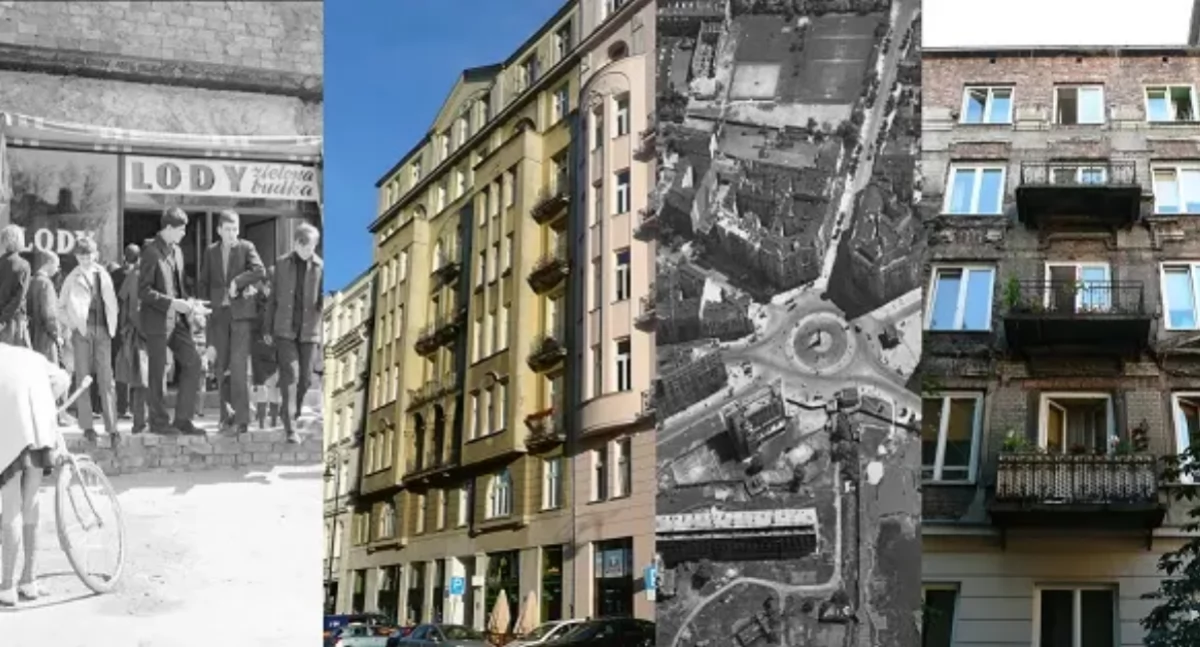 Społeczne, Wokół Placu dawne kamienice tylko Spacer Mokotowie - zdjęcie, fotografia