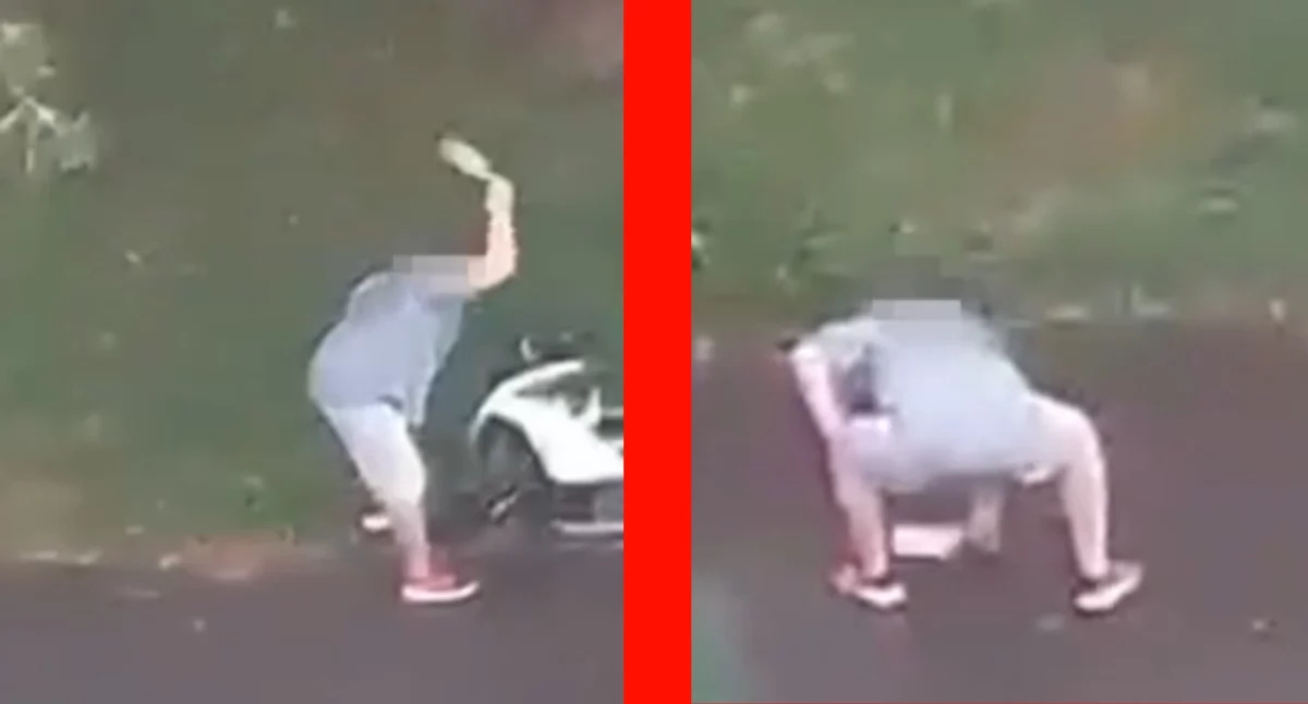 SZALENIEC Z TASAKIEM GRASOWAŁ na Mokotowie!