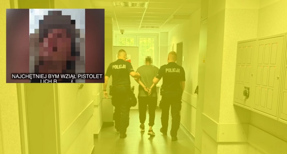 Działania Służb, GROZIŁ BRONIĄ MEDIACH SPOŁECZNOŚCIOWYCH Akcja Wilanowie! - zdjęcie, fotografia