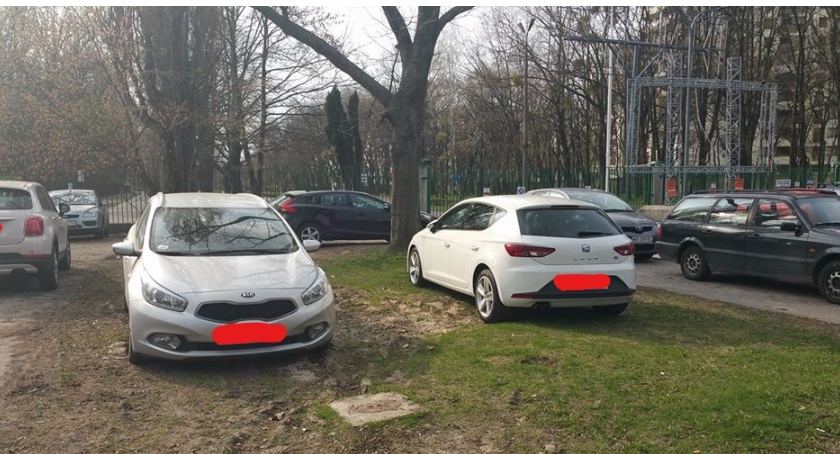 Dwa absurdy Alei Wyścigowej: przejście ndo trawnika i trawnik jako parking