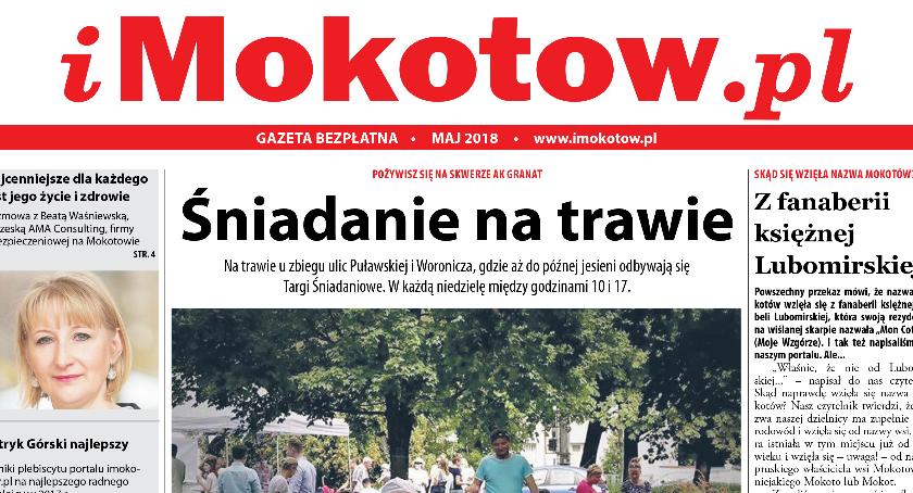Oto nowy numer bezpłatnej gazety portalu imokotow.pl, dostępnej już od piątku w naszej dzielnicy