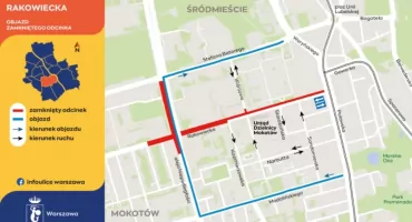 Ciąg dalszy prac na ul. Rakowieckiej. Teraz inaczej na Wiśniowej