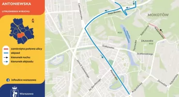 ANTONIEWSKĄ W JEDNYM KIERUNKU. Ważne roboty na Mokotowie!