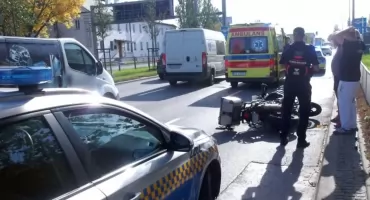 WYPADEK z udziałem MOTOCYKLISTY na Mokotowie!